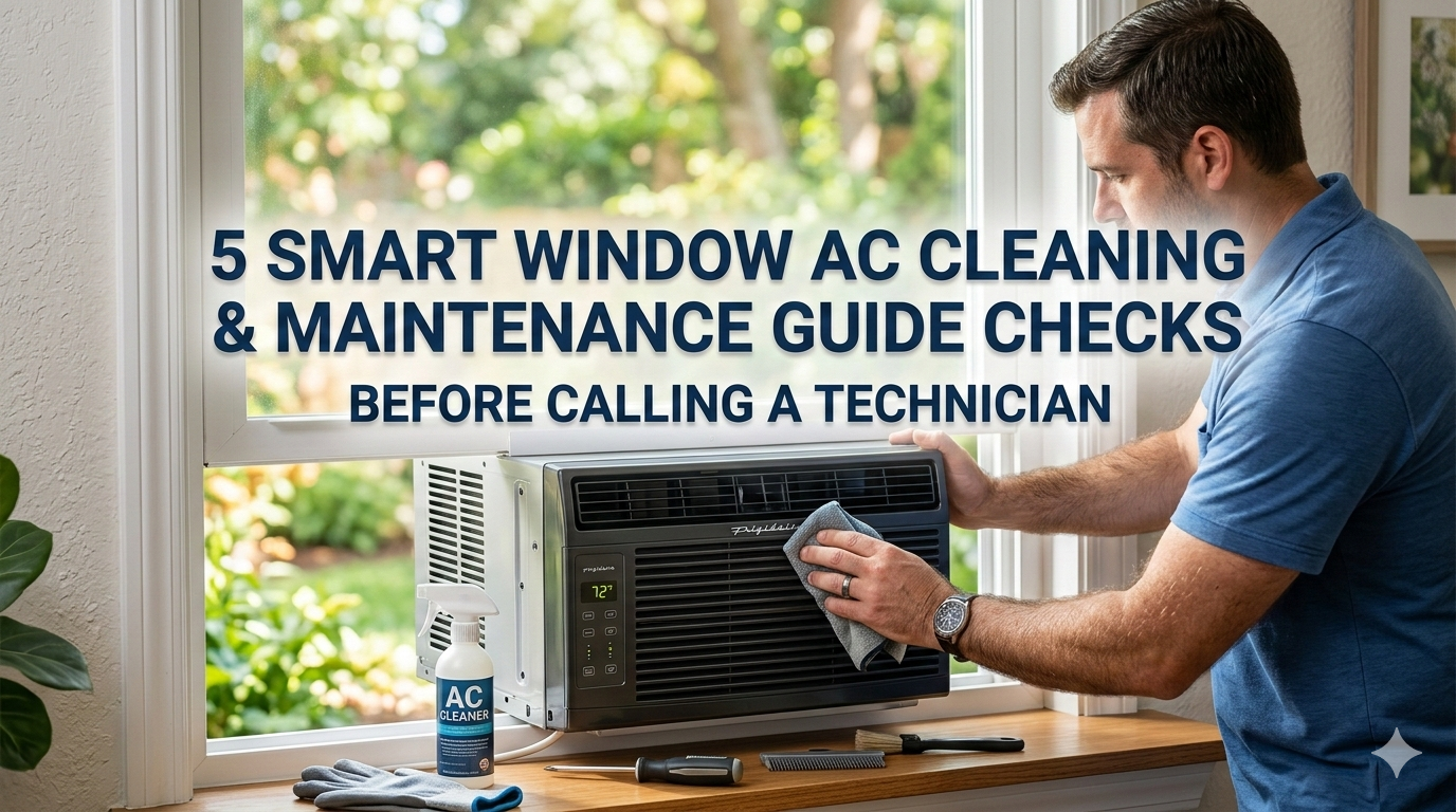 5 Smart Window AC Cleaning & Maintenance Guide Checks Before Calling a Technician