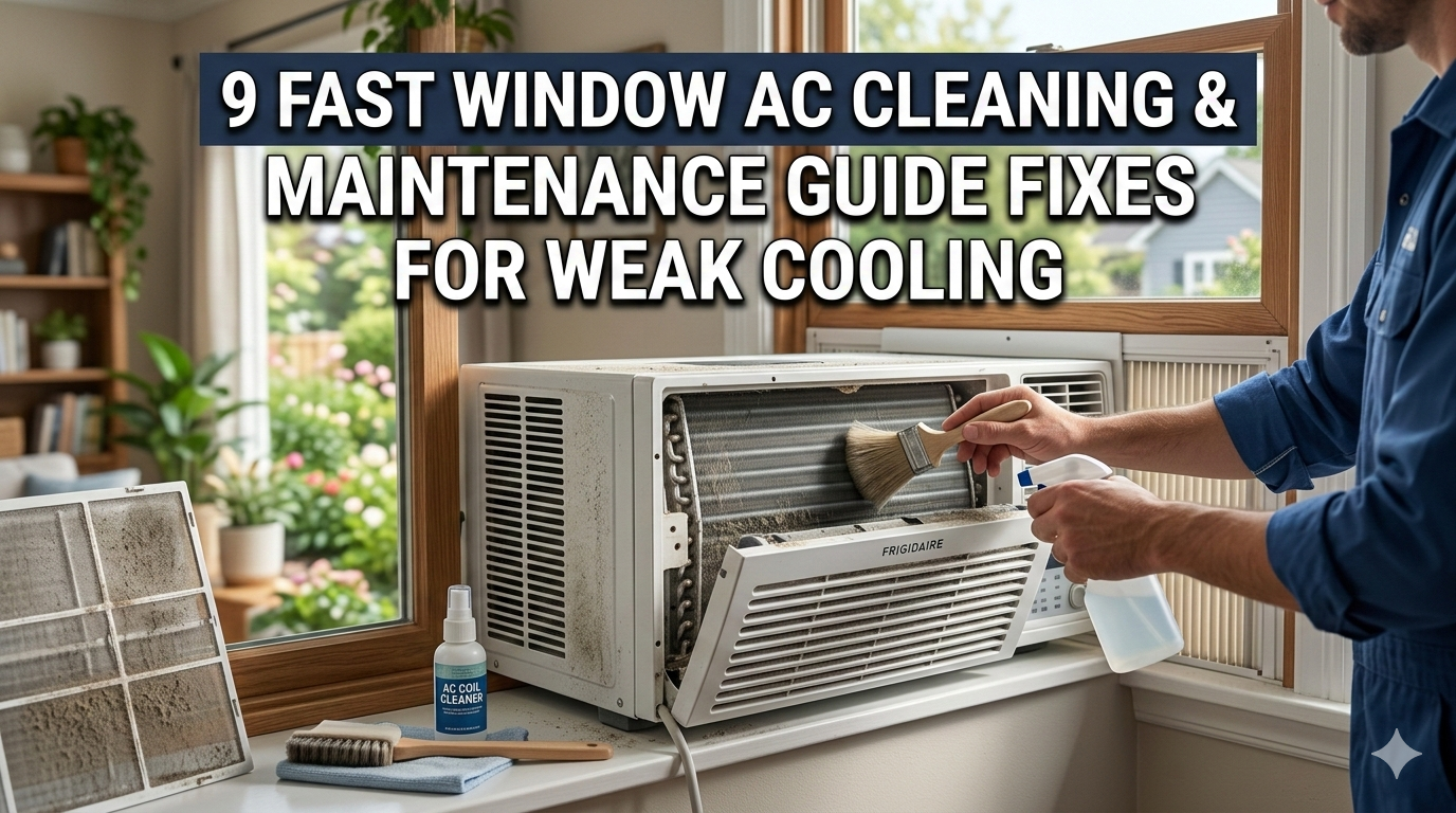 9 Fast Window AC Cleaning & Maintenance Guide Fixes for Weak Cooling