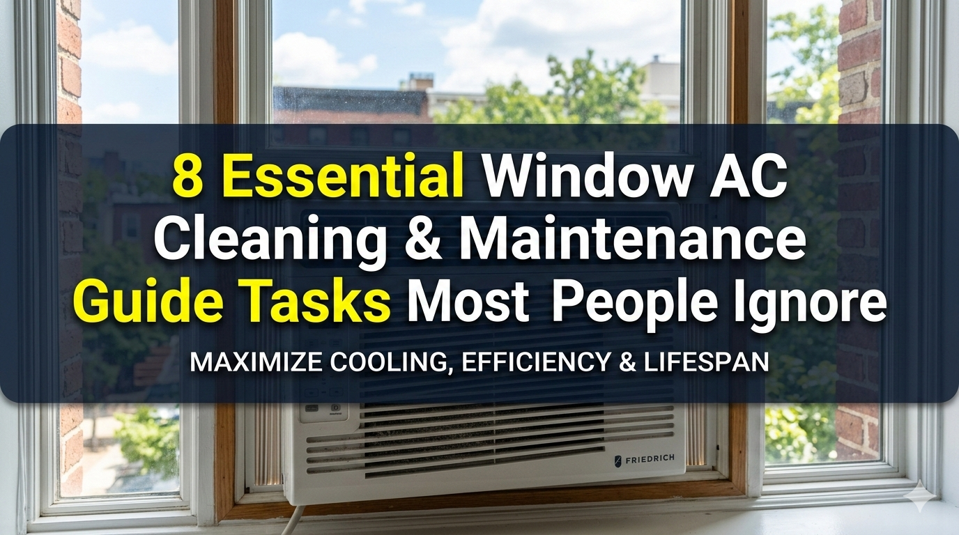 8 Essential Window AC Cleaning & Maintenance Guide Tasks Most People Ignore